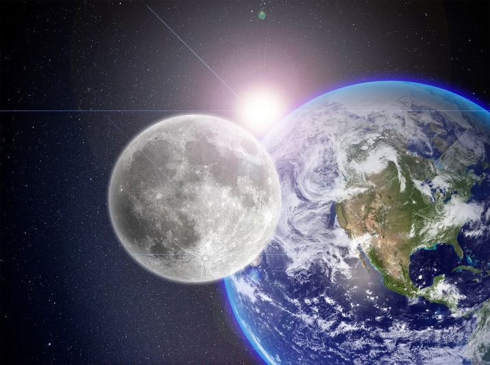 満潮は太陽と月が一直線に並ぶ時に起こる現象